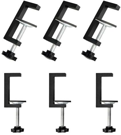 NS Juvyig G Clamps for Woodwork, Adjustable Screw Small Universal Table Clamps, Mini Bar Clamp for Carpentry DIY Projects (6pcs)