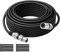 Mygatti Cable XLR para micrófono, 15 m, color negro, macho a hembra, apantallado de 3 pines, cable de conexión DMX, con supresión EMI y RFI, compatible con amplificadores, altavoces y 10 bridas de