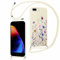 Yoedge Schutzhülle für iPhone 8 Plus/iPhone 7 Plus mit Kordel, 5,5 Zoll, dünn, weich, Silikon, TPU, Schutzhülle mit ästhetischem Motiv, stoßfest, Bumper mit verstellbarem Band, Blume 4