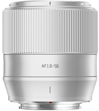 TTARTISAN 56mm F1.8 Autofokus APS-C Kameraobjektiv für Nikon Z Mount Metall leichtes Kameraobjektiv unterstützt Augenverfolgung (Silber)
