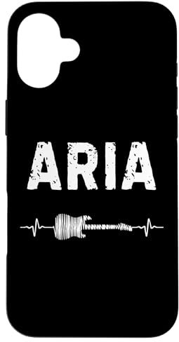 Hülle für iPhone 16 Plus Aria Gitarre Herzschlag Gitarrist Retro Vintage