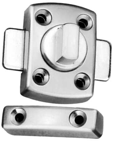 jojofuny verrou loquet de porte moustiquaire porte pour animaux de compagnie serrure porte serrure porte wc boulon coulissant loquet de serrure de porte Alliage de zinc Silver