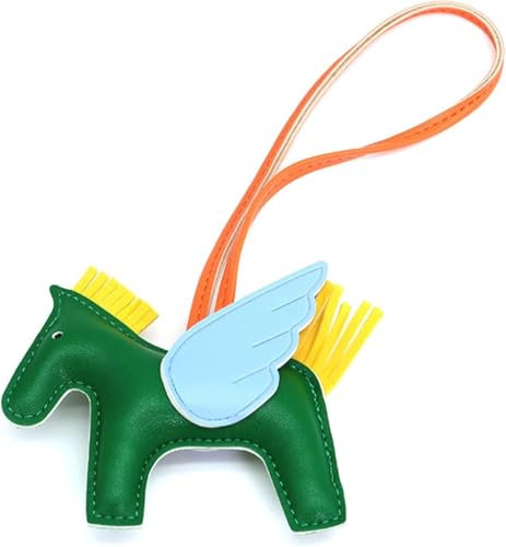 Niedliche Schlüsselanhänger für Frauen Veganes Leder Tasche Charms Geldbeutel Charms für Handtaschen Preppy-Zeug Designer Autozubehör (Grün)