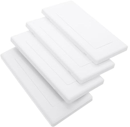 NUOBESTY Wall Covering Pcs Electrical Box Cover Plate White Blanking Plate Easy Install Practical Socket Cover for Home
