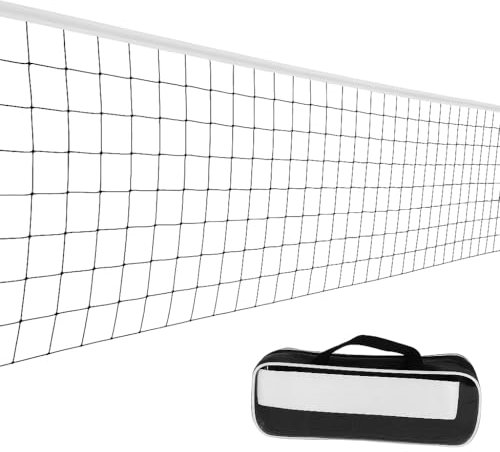 Red volei Playa Multideporte, 9,5 x 1 m, para Voleybol, Bádminton y Tenis, con Cuerda Reforzada, Resistente al Clima, Incluye Bolsa - reemplazo voley