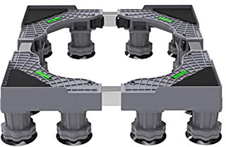 Base de Lave-Linge Meuble Appareil Base Multifonction Réglable avec 8/12 Pieds Support de Machine à Laver Longueur/Largeur 42-68cm Télescopique Climatiseur Sèche-Linge et Réfrigérateur stent