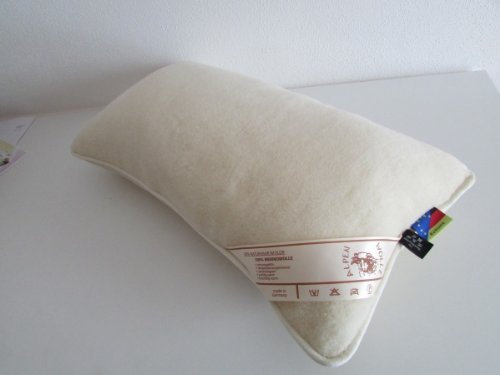 Kopfkissen Merinowolle WEIß Größe: 40x60, Füllung 100% Hohlfaserkugeln 550g.