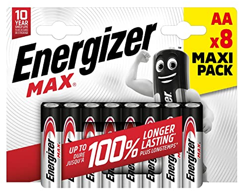 ENERGIZER PILAS ALKALINE MAX E301531300, AA / LR6 BP8 BR, Grigio