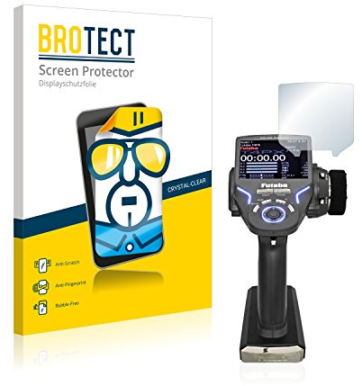 BROTECT Schutzfolie für Futaba 4PX | 2 Stück Transparenter Displayschutz Made in Germany Klare Displayschutz-Folie Clear Einfache Montage Case-Friendly