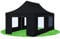 Stabilezelte Faltpavillon 3x6 Meter Premium mit Fensterseiten Schwarz