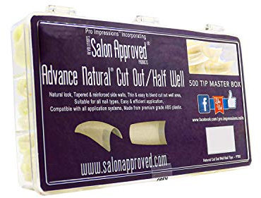 Advance Natural Cut Out/Half Well Nail Tips Proimpressions (500 TIPS)