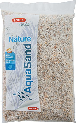Zolux Aquarienkies für Aquarium, Quarz, 1 bis 3 mm, Granulometrie, 1 kg, Weiß