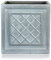 IDEALIST 37cm Square Planter | Lattice Grey Reinforced Stone Heritage Style Lazio Garden Planter with Drainage Holes H38 L37 W37 cm, 38 litres