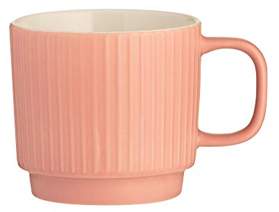 Mason Cash 2002.101 Tasse en porcelaine avec ligne en relief Corail