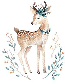Goldkindzauber DIY Aufbuegler Patch Sticker Applikation Reh Aufnaeher Kleidung Patches Zum Aufbügeln