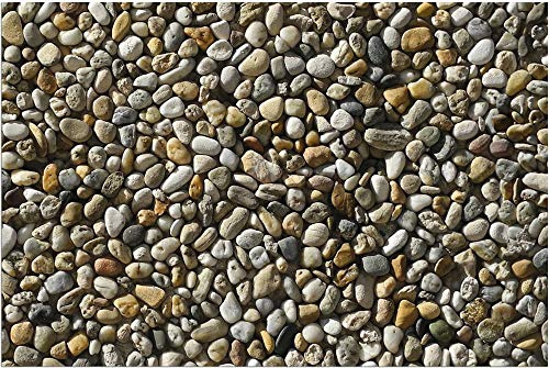 Fußmatte für innen als waschbare Motiv Tür-Matte - 40x60 cm Fußabtreter Steine Natur-Optik als rutschfeste Schmutzfangmatte - Moderne Eingangsbereich Sauberlaufmatte für Flur Haustür