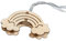 Rayher 69235159 LED-Lichterkette m. Holz-Regenbögen, lichtgelb, 175 cm, 10 LED's, Batterie m.Timerfunktion, natur, Normal