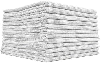 The Rag Company - The Edgeless Pearl - Toalla profesional de microfibra para detalles de revestimiento de cerámica, nivelación y eliminación de selladores, sin arañazos y sin etiquetas, 320 g/m², 16 x