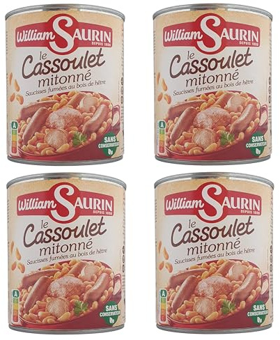 WILLIAM SAURIN - Le Cassoulet Mitonné 840G - Lot De 4