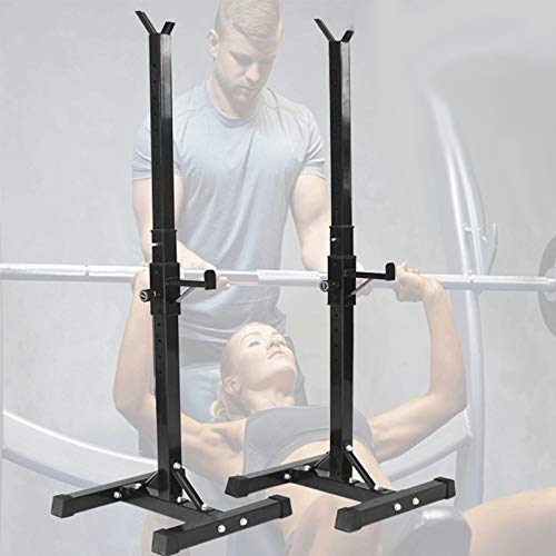 Hantelständer und Squat-Rack - Zwei Ablagen, verstellbar, rutschfeste Standbeine, max. Belastung: 150 kg - Hantelablage, Kniebeugenständer, Langhantelständer, Langhantelablage höhenverstellbare
