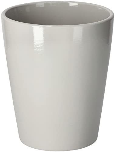Kotarbau® - Vaso da fiori in ceramica, per orchidee, altezza 150 mm, diametro 120 mm, colore grigio
