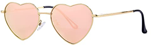 Occhiali da sole polarizzati a forma di cuore per le donne con montatura in metallo Gl 100% protezione UV