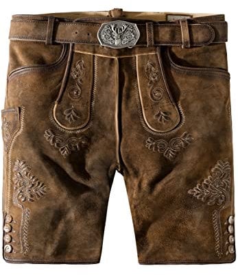 Stockerpoint Herren Bertl Trachtenlederhose, Stein geäscht Natur, 60