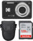 PHOTO4LESS Kodak PIXPRO FZ55 Appareil photo numérique Noir + Étui pour appareil photo Point & Shoot + Carte mémoire Sandisk 128 Go SDXC