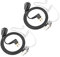 HYS Walkie Talkie Ohrhörer, verdeckter Luftschlauch, PTT mit Mikrofon, Sicherheits-Headset kompatibel mit Motorola CP040 DP1400 GP300 Funkgerät (2 Stück)