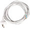 Anschlußkabel 3m Weiß/Grau mit Stecker Textil Kabel H03RT-F 3x0,75mm² Anschlußleitung Textilummantelt Bügeleisenkabel Netzkabel