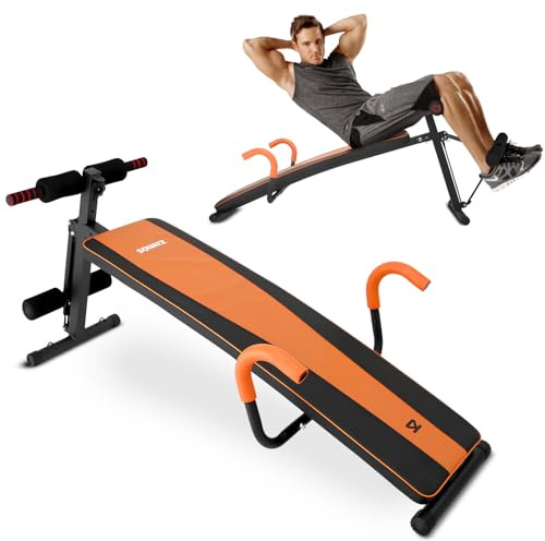 Verstellbare Sit-Up-Bank – Supine Board mit Handlauf für Bauchmuskeltraining, fünf Einstellstufen, tolles Heim-Fitness-Trainingsgerät zum Aufbau von Bauchmuskeln und Rumpfmuskulatur