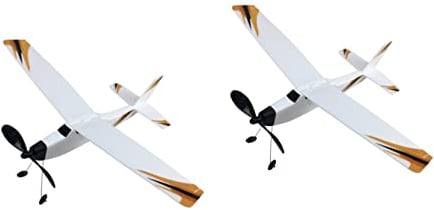 Alasum Kids Toys Kids Toys 2pcs DIY Style Sports Powered Rubber Toys Flying Model Random Assemble Handmade Toy Glider Airplane Planetoy Band Outdoor Childrens Toys Childrens Toys