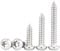 Qrity 25 STÜCKE M6x20mm selbstschneidende Schraube, Torx Flachkopfschrauben, Edelstahl Rundkopf Selbstbohrende Schrauben