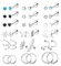 FIOROYAL 18 Paar Piercing Ohr 18G Helix Piercings Chirurgenstahl für Damen Stern Mond Opal Medizinische Ohrstecker Kleine Creolen Knorpel Ohrringe Helix Tragus Piercing Set Silber