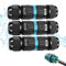 Pack of 3 Cable Connectors Waterproof IP68, 3-Pin Earth Cable Connector Junction Box for Diameter 5-9 mm Cable Diameter, Connection Sleeves Cable Sleeve Junction Box for Outdoor Garden Outdoor