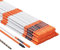 VEVOR 100er-Set Schneestangen 47,8 Zoll (121,5 cm) Auffahrtstangen orange UV-beständige Beschichtung Reflektierende Einfahrtsmarkierung Inkl. 1 Paar Schutzhandschuhe und 1 extralangen Stahlbohrer