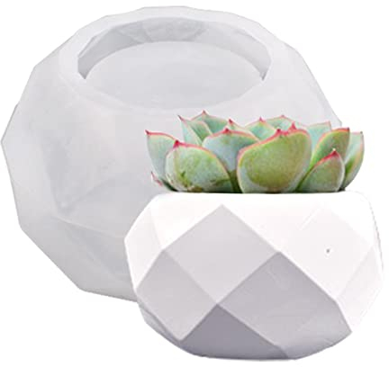 Pomurom 2 Piezas Silicona para Macetas Jardín, Moldes para Macetas Cemento, Resina Epoxi Arcilla para Hacer Macetas, Florero, Decoraciones Artesanales