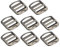 Uxcell Metal Ladder Buckle Slider Tri-Glider Metal Adjustable Buckles, 8pcs 25mm(1) Inner Width for Webbing Backpack Strap, Vintage Silver