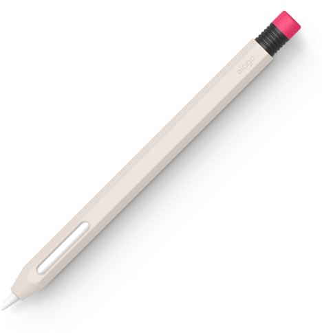 elago Coque Pencil Compatible avec Apple Pencil Pro & 2ème Génération Etui, Compatible avec la Charge Magnétique et Double Tap [Lire OBLIGATOIREMENT Les Instructions D'INSTALLATION] (Stone)