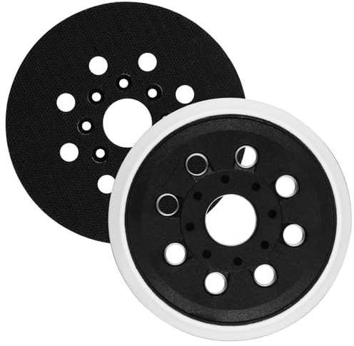 MaxEarn 2 Stück 125 mm/5 zoll Schleifteller für GEX 125-1A, PEX 220 A, PEX 220 AE, Skil 7402/7490, 8 Löcher Ersatz Selbstklebende Schleifplatte für Schleifgeräte
