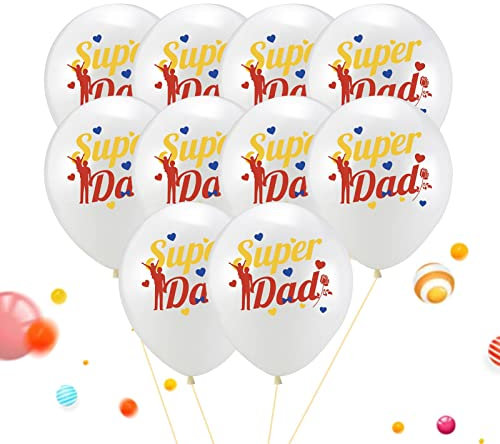 Aznever Luftballons zum Vatertag - 10 Stück -Deko-Luftballons | Best Dad in The World Brief Folienballon Geschenk für Papa Geburtstag Supplies Home Decor
