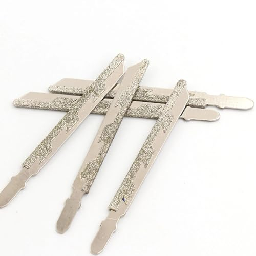 XWTOOL 5pcs Jigsaw Blade Diamond Coated T-Shank Jigsaw Blades For Fiberglass Marble Plastics Tile Cutting Tool Reciprocating Saw Blades