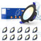 Leselux LED Einbaustrahler 230V Dimmbar, 10x Spots Schwarz Warmweiß Neutralweiß Kaltweiß 3000K/4000K/6500K, IP44 7W Einbauspots Flach 29mm, Deckenspots 68mm für Badezimmer Wohnzimmer, Max. 650LM