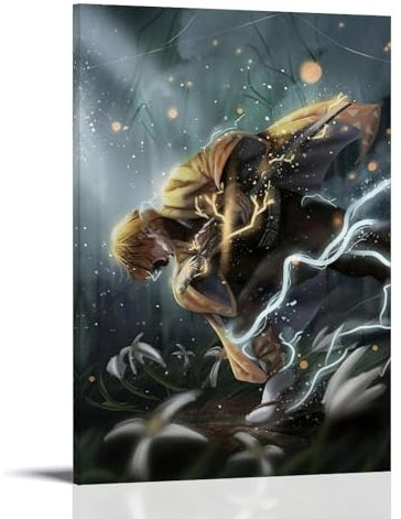 TNERPAR Demon Slayer Agatsuma Zenitsu Poster Dekorative Malerei Leinwand Wandkunst Wohnzimmer Poster Schlafzimmer Malerei,Wandkunst Bilddruck Moderne Familienzimmer Dekor 08x12inch(20x30cm)