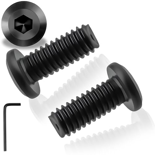 25Pcs Viti Inox M6 Viti a Testa Piatta M6X16mm Nero Bulloni Acciaio Inox A2 V2A Bulloni Testa Tonda Vite Testa Bombata con Brugola per Elettrodomestici Macchinari Industriali