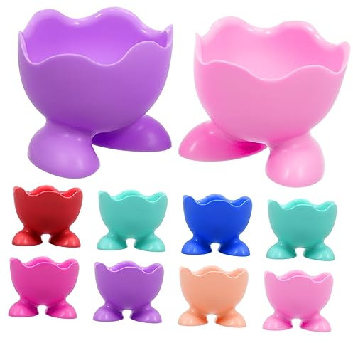 LABRIMP 10piezas Hervidor De Huevos Portahuevos De Silicona para Servir Huevos Cocidos Prácticos Utensilios Cocina del Hogar Huevera De Silicona