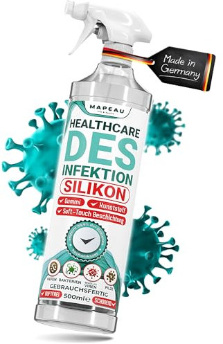 Mapeau CPAP Desinfektion Spray, 500ml Geruchlos Silikon Desinfektionsmittel für CPAP Reiniger und Sauerstoffzubehör aus Silikon, Gummi, Kunststoff