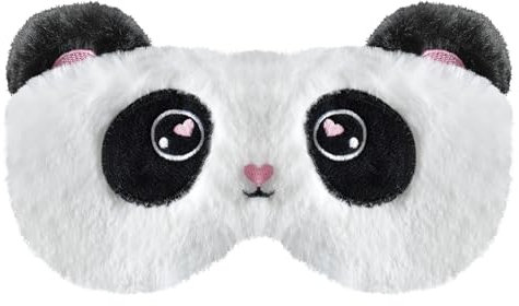 Mezeic Schlafmaske Küken Augenmaske für Schlafen Neuheit Plüsch Schlafmasken Reisen Nickerchen Augenbinde Augen Abdeckung Nachtmaske für Kinder Mädchen Jungen Damen (Panda)