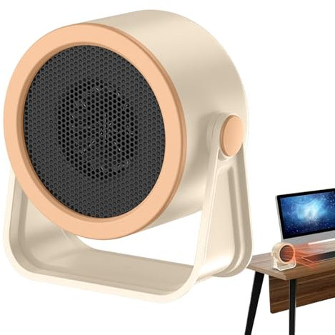 Xujuika Chauffage Petite Pièce | Petit Chauffage De Bureau Silencieux | Petit Chauffage Electrique Portable | Chauffage D'appoint Rechargeable Avec 2 Réglages De Température, Chauffage Personnel