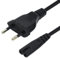 Stromkabel 1,5 m, Netzkabel, Eurostecker auf Abbildung 8, Stromkabel, 2 Pins, kompatibel mit Philips Samsung TV, Drucker, PC Monitor usw. (schwarz)